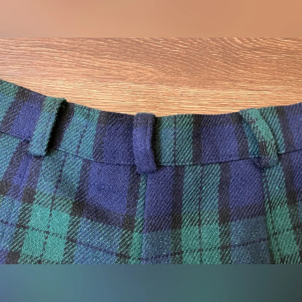 Vintage '80s/90s Savannah Blackwatch Plaid High Waist Mom Shorts Wool Blend XS/S